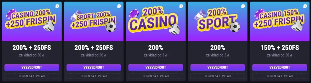 main types of bonuses Betandreas